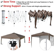 TheLAShop 10'x10' Ez Pop Up Canopy with Side Top Vent (9'7"x9'7") Image