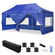 TheLAShop 10'x20' Pop Up Canopy Tent with Windows Instant Shelter, Blue Image