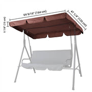 TheLAShop Outdoor Patio Swing Canopy Replacement 65x47in, Red Image