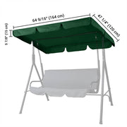 TheLAShop Outdoor Patio Swing Canopy Replacement 65x47in, Green Image