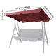 TheLAShop Outdoor Patio Swing Canopy Replacement 72x53in, Red Image