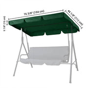 TheLAShop Outdoor Patio Swing Canopy Replacement 76x44in, Green Image