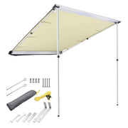 TheLAShop Car Awning 4' 7" x 6' 7" Rear Side Roof Rack Awning Shade, Beige Image