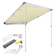 TheLAShop Car Awning 4' 7" x 6' 7" Rear Side Roof Rack Awning Shade, Beige Image