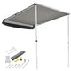 TheLAShop Car Awning 4' 7" x 6' 7" Rear Side Roof Rack Awning Shade, Gray Image