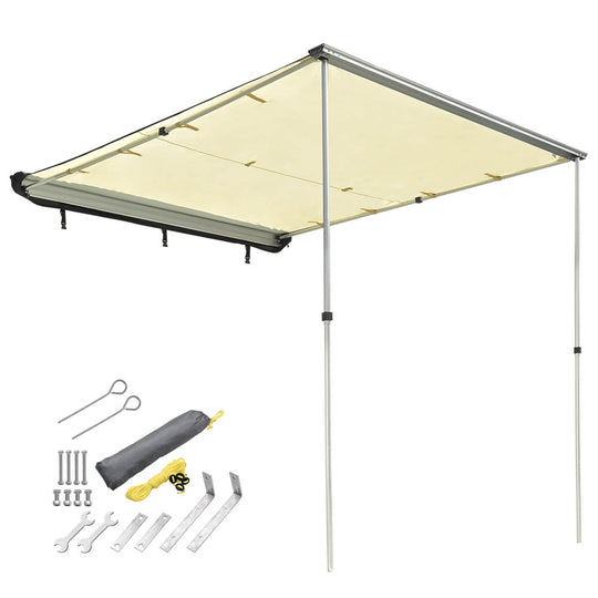 TheLAShop Car Awning 6' 7" x 8' 2" Side Rooftop Shade