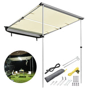 TheLAShop Car Awning with Light Rear Side SUV Awning 6' 7" x 4' 7", Beige Image