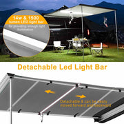 TheLAShop Car Awning with Light Rear Side SUV Awning 6' 7" x 4' 7" Image