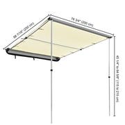 TheLAShop Car Awning with Light 8' 1" x 6' 7" SUV Side Awning Image