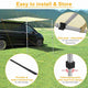 TheLAShop Car Awning with Light 8' 1" x 7' 1" SUV Side Awning Image