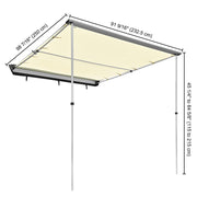 TheLAShop Car Awning with Light 8' 1" x 7' 1" SUV Side Awning Image