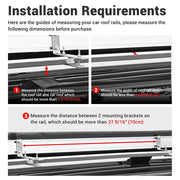 TheLAShop Car Awning 4' 7" x 6' 7" Rear Side Roof Rack Awning Shade Image