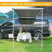 TheLAShop 4' 7" x 6' 7" Car Awning Canopy (4.5'x6') UV50+ PU2,000mm Image