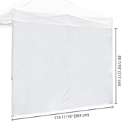 TheLAShop Canopy Sidewall Tent Walls 1080D 10x7ft(1pc./pack), White Image