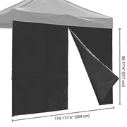 TheLAShop Canopy Sidewall Tent Walls with Zipper 1080D 10x7ft(1pc./pack), Black Image