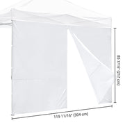 TheLAShop Canopy Sidewall Tent Walls with Zipper 1080D 10x7ft(1pc./pack), White Image