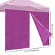 TheLAShop Canopy Sidewall Tent Walls with Zipper 1080D 10x7ft(1pc./pack), Vivid Viola Image