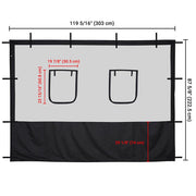 TheLAShop Netting for Pop Up Canopy 10x10 Food Service Vendor Side Panel Image