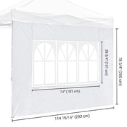 TheLAShop Canopy Tent Sidewall with Window 1080D 9'7"x6'8"(1pc./pack) Image