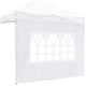 TheLAShop Canopy Tent Sidewall with Window 1080D 9'7"x6'8"(1pc./pack), White Image