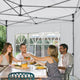 TheLAShop Canopy Tent Sidewall with Window 1080D 9'7"x6'8"(1pc./pack), White Image