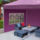 TheLAShop Canopy Tent Sidewall with Window 1080D 9'7"x6'8"(1pc./pack), Vivid Viola Image