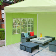 TheLAShop Canopy Tent Sidewall with Window 1080D 9'7"x6'8"(1pc./pack), Green Glow Image