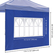 TheLAShop Canopy Sidewall Tent Walls with Window 1080D 10x7ft(1pc./pack), Blue Image