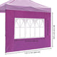 TheLAShop Canopy Sidewall Tent Walls with Window 1080D 10x7ft(1pc./pack), Vivid Viola Image