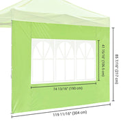 TheLAShop Canopy Sidewall Tent Walls with Window 1080D 10x7ft(1pc./pack), Green Glow Image