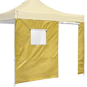 TheLAShop Sidewall with Door Window for 10x10 Canopy 1-pack, Mineral Yellow Image