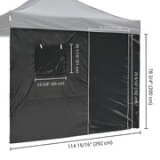 TheLAShop Sidewall with Door Window for 10x10 Canopy 1-pack Image