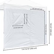 TheLAShop Sidewall with Door Window for 10x10 Canopy 1-pack, White Image