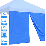 TheLAShop Canopy Sidewall Tent Walls with Zipper 10x7ft CPAI-84, Blue Image