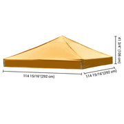 TheLAShop 10x10 EZ Pop Up Tent Canopy Replacement Top (9'7"x9'7"), Mineral Yellow Image