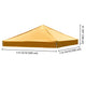 TheLAShop 10x10 EZ Pop Up Tent Canopy Replacement Top (9'7"x9'7"), Mineral Yellow Image