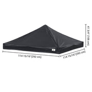 TheLAShop 10x10 EZ Pop Up Tent Canopy Replacement Top (9'7"x9'7"), Black Image