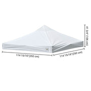 TheLAShop 10x10 EZ Pop Up Tent Canopy Replacement Top (9'7"x9'7"), White Image