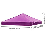 TheLAShop 10x10 EZ Pop Up Tent Canopy Replacement Top (9'7"x9'7"), Vivid Viola Image