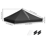 TheLAShop Pop Up Canopy Replacement Top 10x10 CPAI-84, Black Image