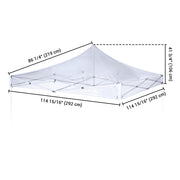 TheLAShop 10x10 EZ Pop Up Tent Canopy Replacement Top (9'7"x9'7"), Clear Image