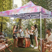 TheLAShop 10x10 Pop Up Canopy Replacement Tie-dyed Pink Image