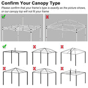 TheLAShop 10'x10' Pop Up Canopy Replacement Top Vent (9'7"x9'7") Image