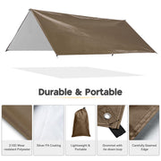 TheLAShop 10x15ft Waterproof Camping Tarp Large Rainfly UV50+ PU3,000mm Image