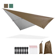 TheLAShop 10x10ft Waterproof Camping Tarp Lightweight UV50+ PU3,000mm Image