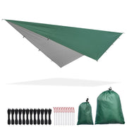 TheLAShop 10x13ft Waterproof Camping Tarp Lightweight UV50+ PU3,000mm, Green Image