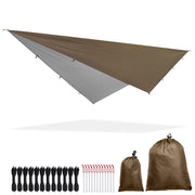 TheLAShop 10x13ft Waterproof Camping Tarp Lightweight UV50+ PU3,000mm, Brown Image