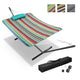 TheLAShop Heavy Duty Hammock with Stand, Net, Quilt & Pillow Image