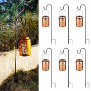 TheLAShop Waterproof Outdoor Solar Hanging Lanterns Set(2), Mushroom+Poles 6ct/pk Image