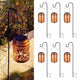 TheLAShop Waterproof Outdoor Solar Hanging Lanterns Set(2), Hummingbird+Poles 6ct/pk Image